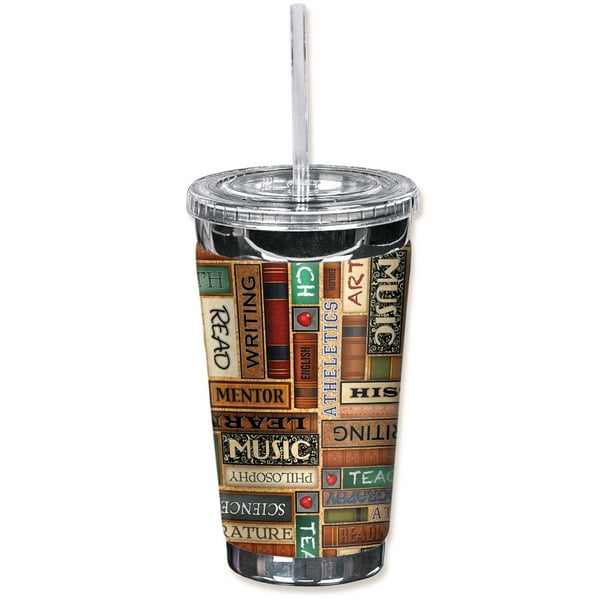 Teacher Mugzie brand 16-Ounce To Go Tumbler with Insulated Wetsuit Cover 